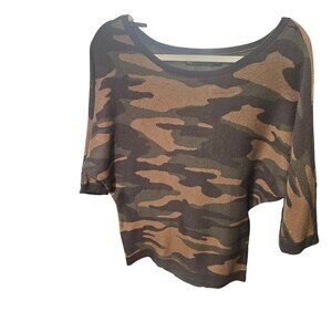 NY&C Womens Camouflage Print Sweater Medium